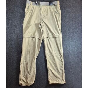 Simms Convertible Zip Off Fishing Pants Mens XL Tan Nylon Wading Hiking Outdoor
